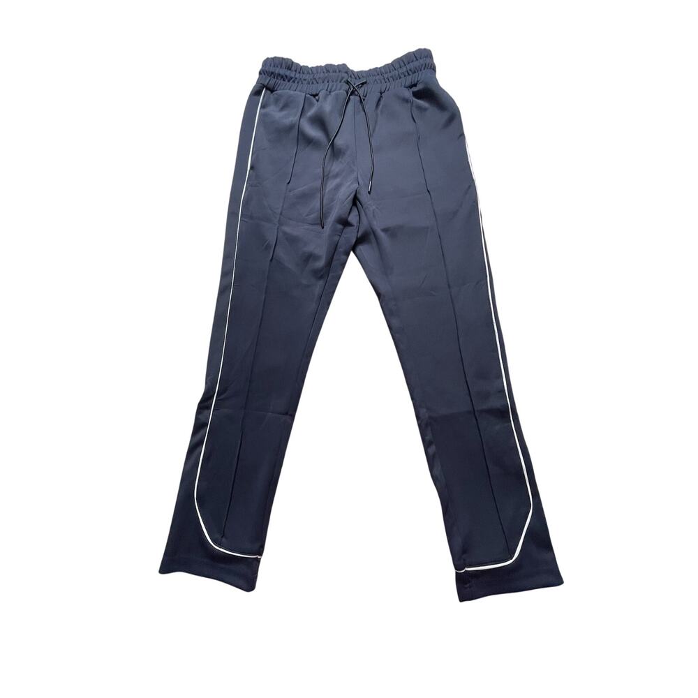 Richie Le Mens M Track Pants Navy White Pockets Drawstring Streetwear Lounge NWT
